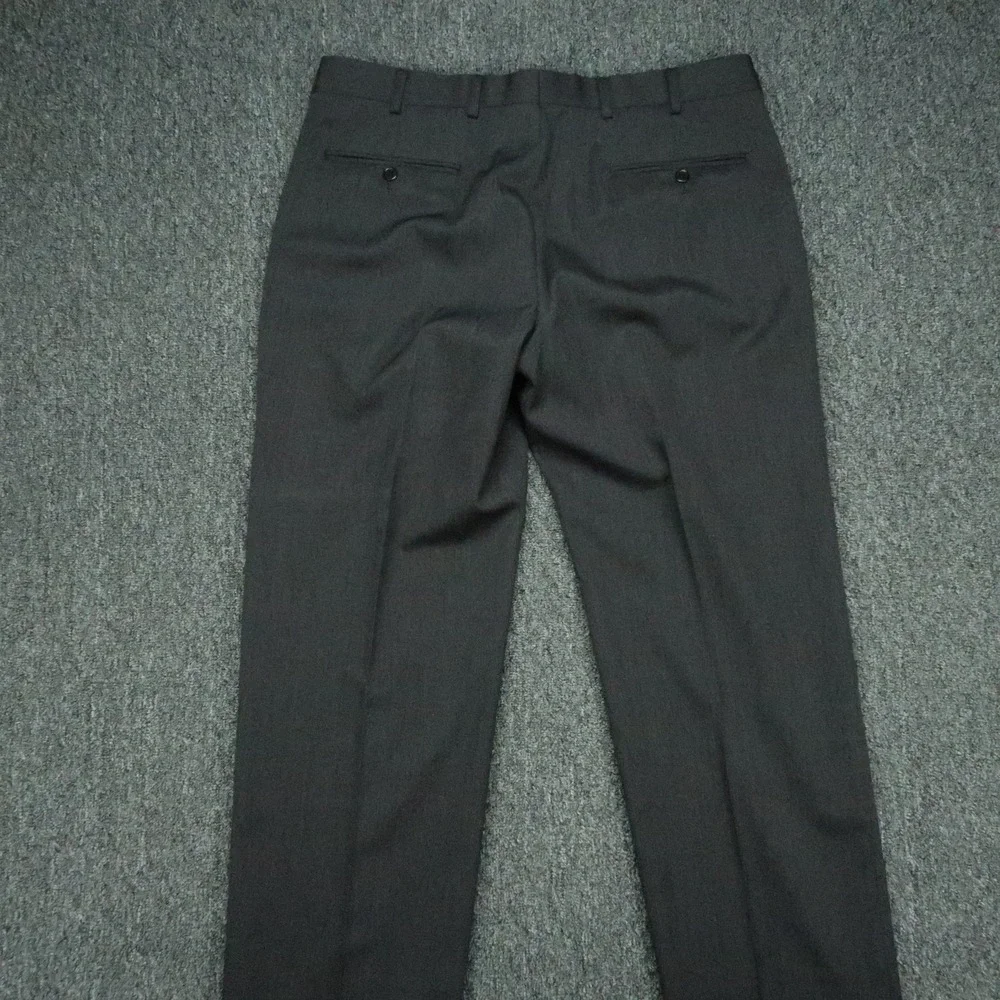 Brooks Brothers Pants Mens 36x30 Gray Madison Pleated Straight Wool Trouser *